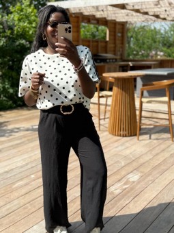 Tee-shirts pois blanc