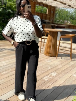 Tee-shirts pois blanc